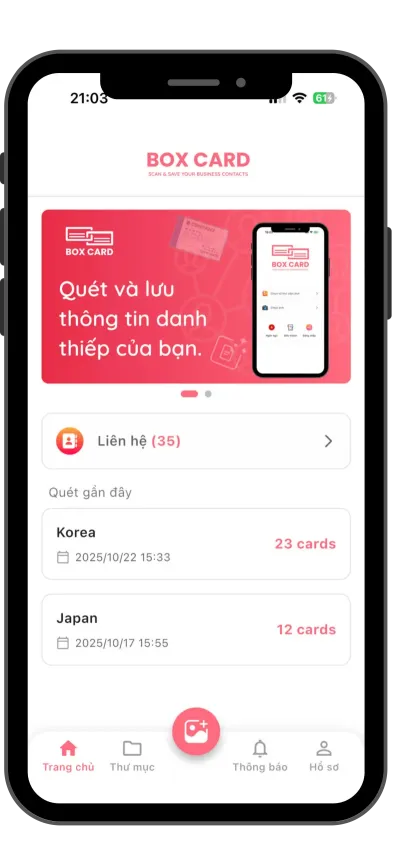 Boxcard - Smart Business Card Scanner features