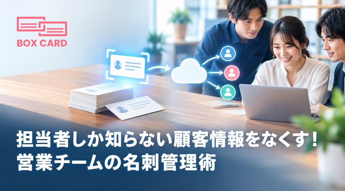 担当者しか知らない顧客情報をなくす！営業チームの名刺管理術