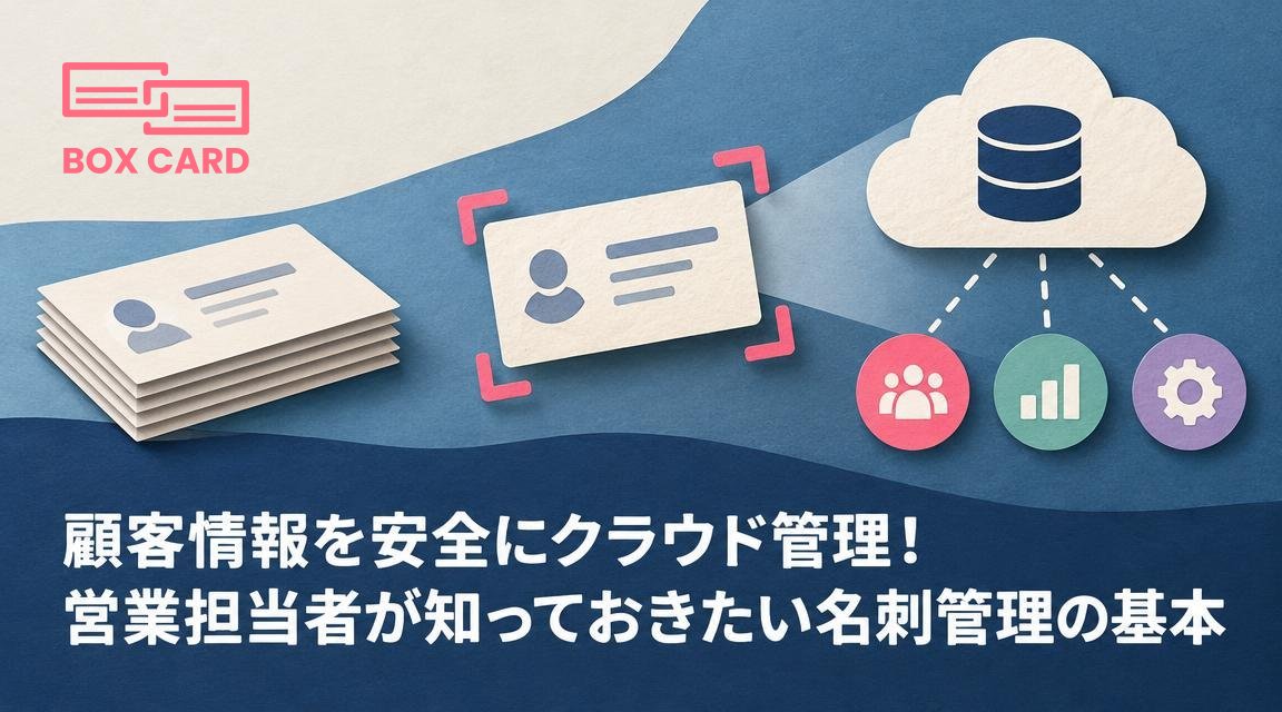 顧客情報を安全にクラウド管理！営業担当者が知っておきたい名刺管理の基本