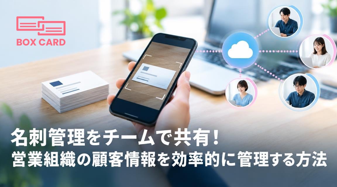 名刺管理をチームで共有！営業組織の顧客情報を効率的に管理する方法