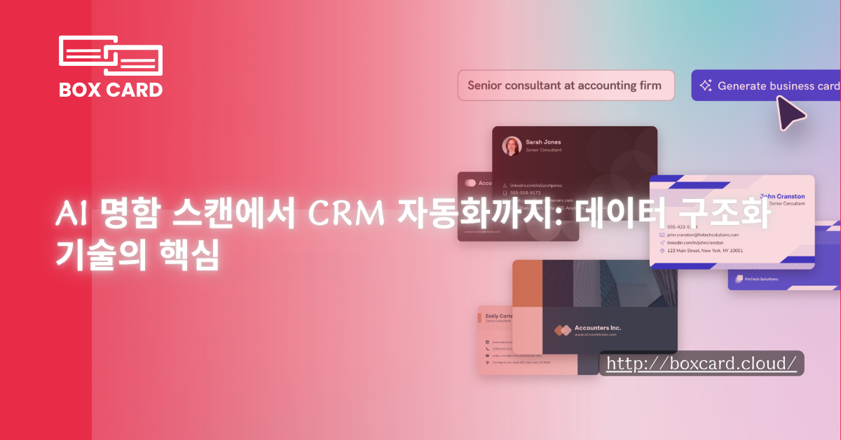 AI 명함 스캔에서 CRM 자동화까지: 데이터 구조화 기술의 핵심