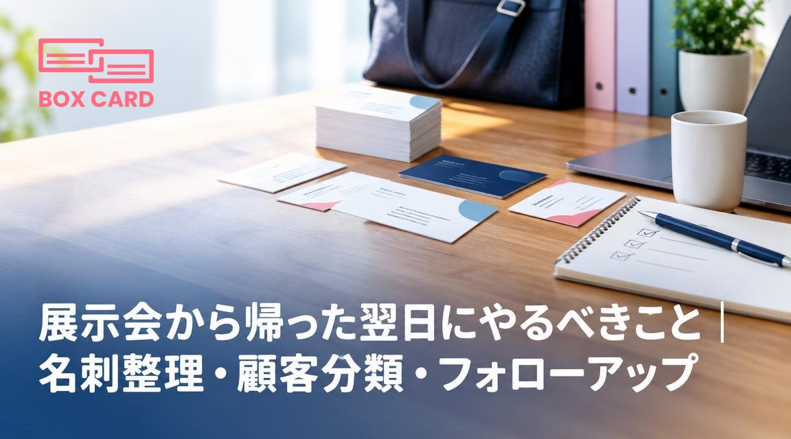 展示会から帰った翌日にやるべきこと｜名刺整理・顧客分類・フォローアップ